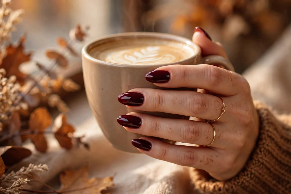 Oxblood burgundy fall nails