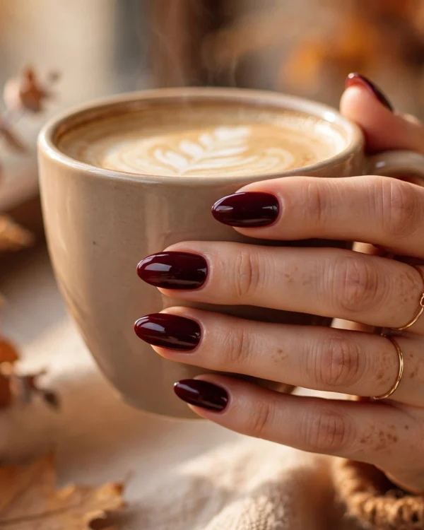 Oxblood burgundy fall nails